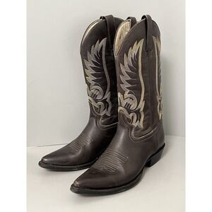 NOPAL By J.L.S. Jose Sanchez ? Men's 7 Brown Leather Cowboy Boots- Nice